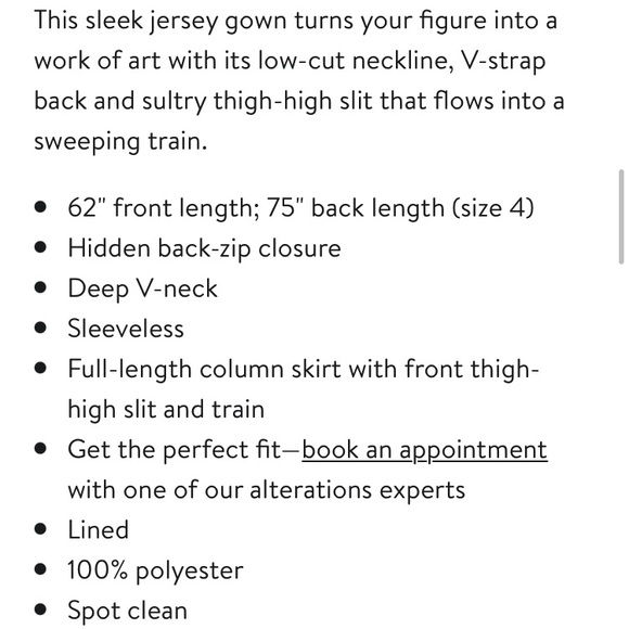 NWOT IEENA for MAC DUGGAL Women’s Deep V Neck Jersey Knit Gown - Picture 7 of 14